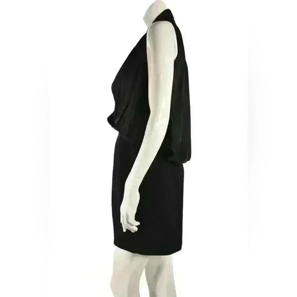 ALEXANDER WANG Black Wool Silk Satin Mesh Bustier  Fitted Dress 8US Small - Picture 2 of 7